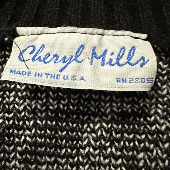 Vintage 80's Cheryl Mills Women's Fair Isle Sweater Knit Size Medium - Picture 5 of 6
